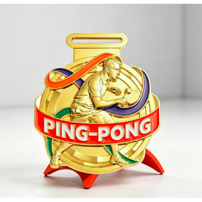 Medallas personalizadas de ten - Table Tennis Logo Free reseña y precio