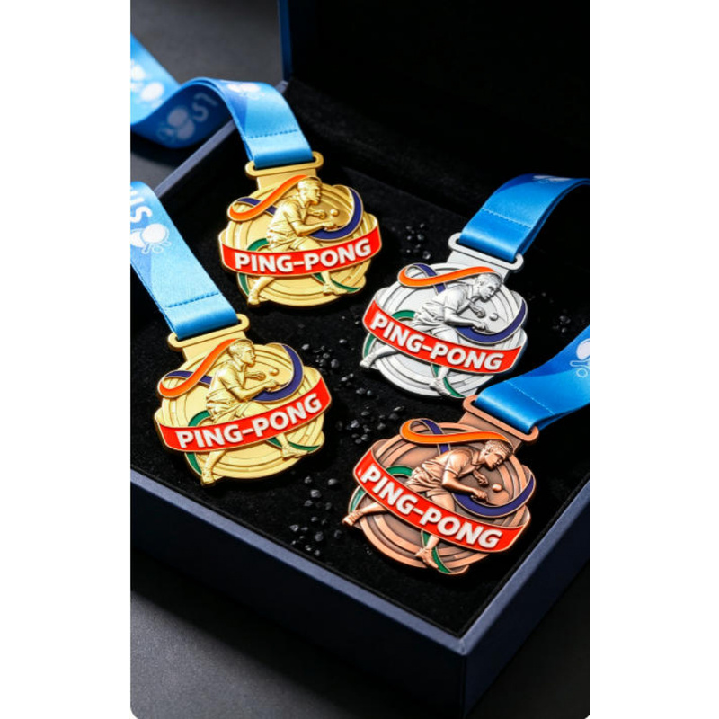 Medallas personalizadas de ten - Table Tennis Logo Free reseña y precio