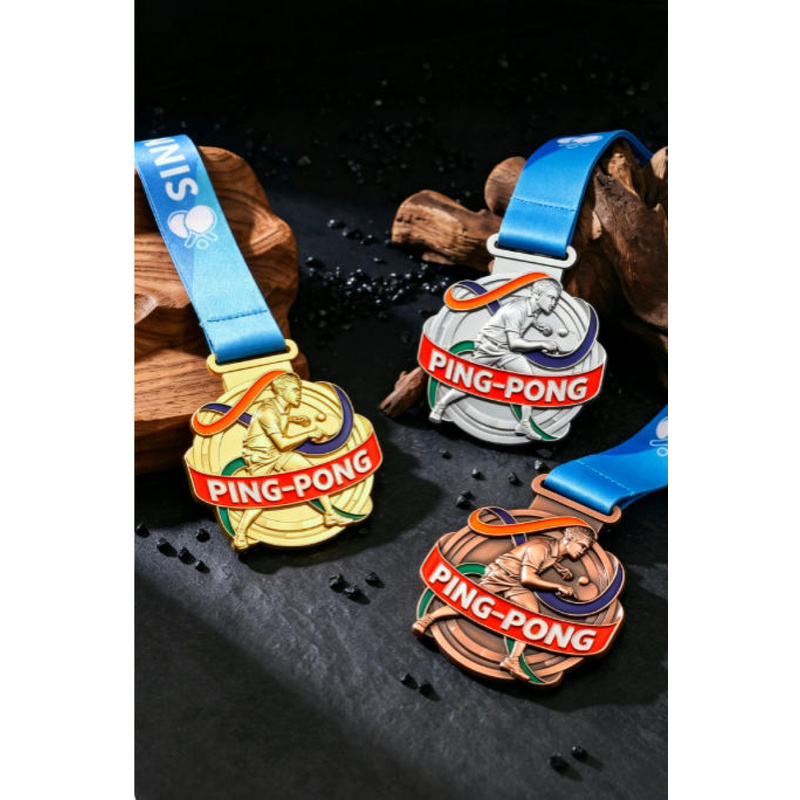 Medallas personalizadas de ten - Table Tennis Logo Free reseña y precio