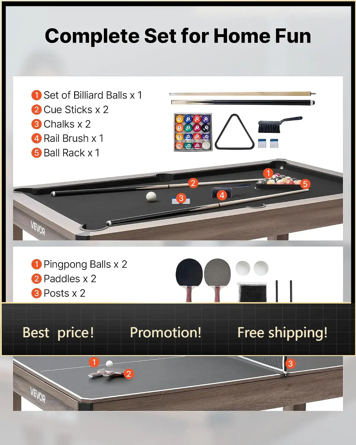 Mesa de Juego Multifuncional 3 - Table Tennis Live reseña y precio